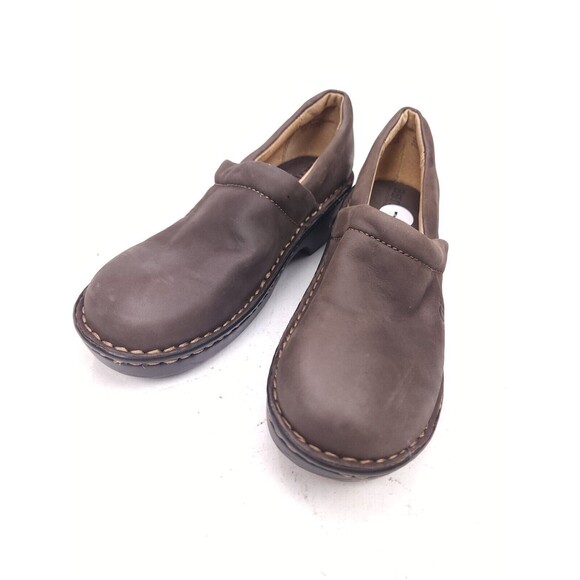 Born Size 7 M Brown Clog Shoes Leather Women B72523 - Picture 5 of 10